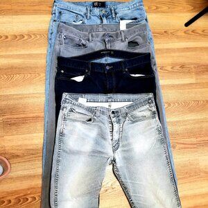 4 PACK !!! READ .. LEVIS BANANA REPUBLIC GAP SLIM FIT DENIM JEANS 36X34 36